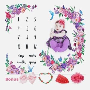 Baby milestone blanket